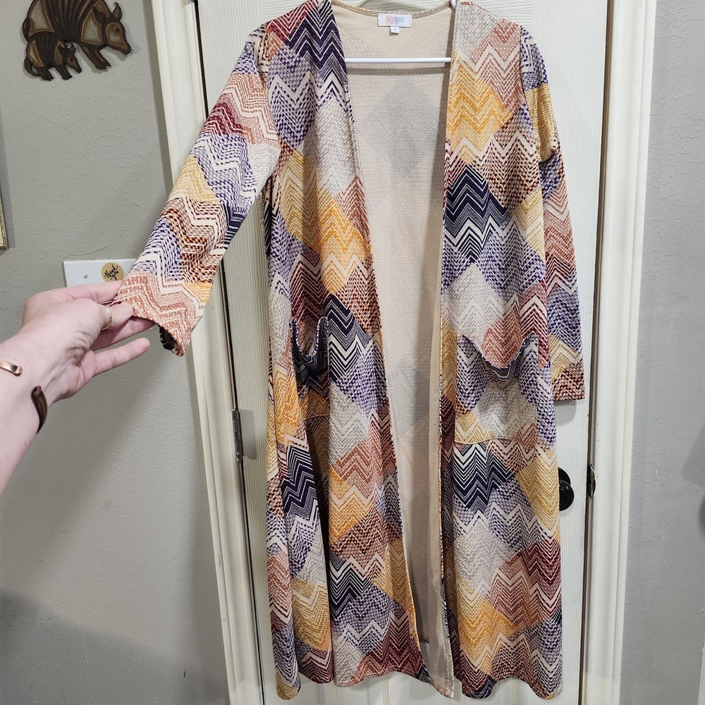 LulaRoe Duster Cardigan Womens S Aztec Southwestern Lagenlook - Picture 4 of 9